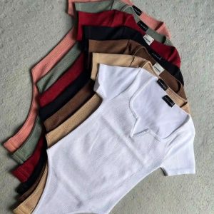 body manga corta abertura tela rib / " DYNAMIC